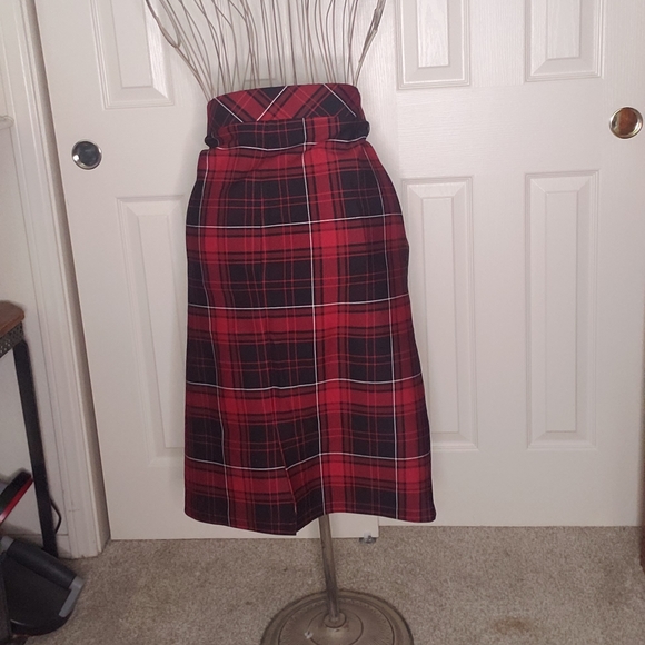 Torrid pinup plaid tartan pencil skirt sz 3 - Picture 3 of 3